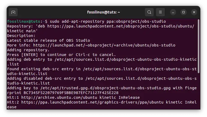 Add-OBS-studio-PPA-repo