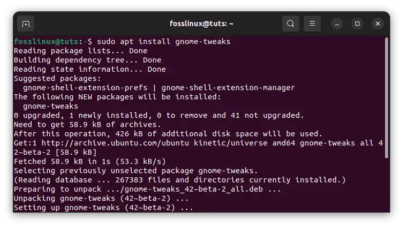 Install-Gnome-tweaks