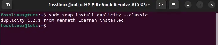 Install-duplicity-usin