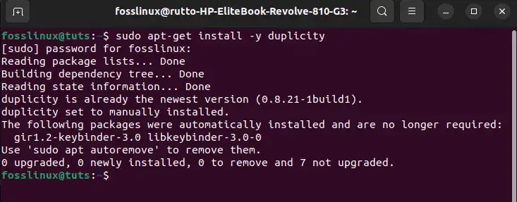 Install-duplicity