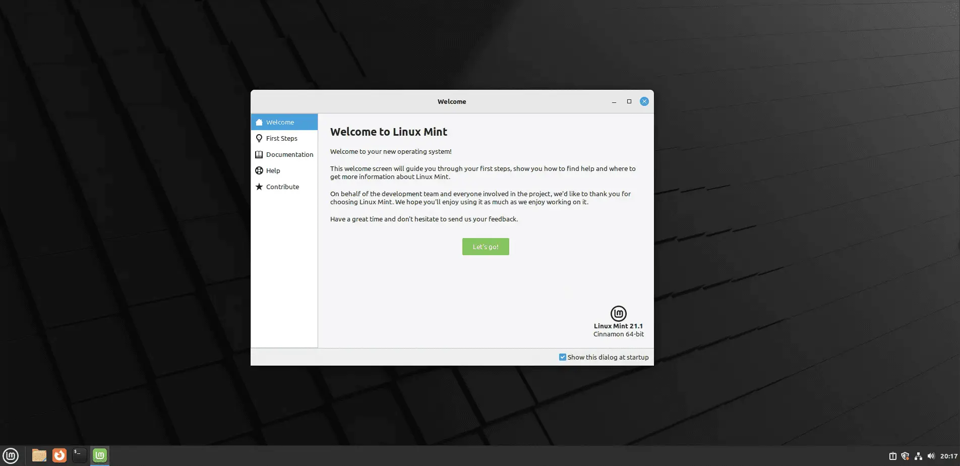 Linux-Mint-Welcome-Screen